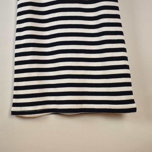 Sideline Apparel Large University of Michigan Black and White Striped Tank Top - Picture 3 of 8
